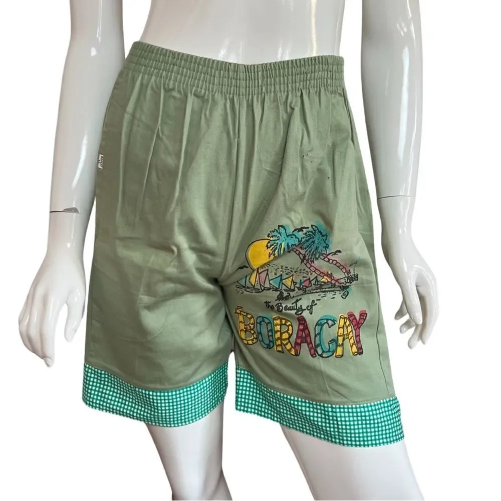 Vintage Retro 80s 90s The Beauty of Boracay Beach Philippines High Waist Shorts
